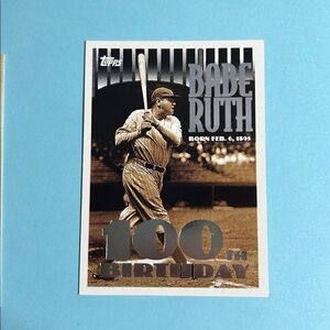 2010 Topps New York Yankee,BABE RUTH 'The BABE'-100th Birthday Rpnt Card #CMT102
